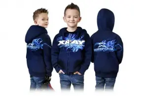 XRay Junior Sweater Hooded With Zipper - Blue (L)
