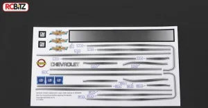 RC4WD Chevrolet Blazer Decal Sheet Set for Chevy Blazer Body