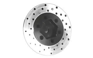 RC4WD 1.9 /2.2 6 Lug Steel Wheel Hex Hub with Brake Rotor