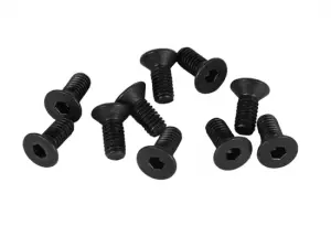Steel Flat Head Socket Cap Screws M2.5 x 6mm (10)