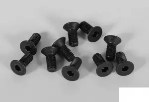 Steel Flat Head Socket Cap Screws M2.5 x 6mm (10)