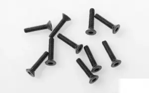 RC4WD Steel Flat Head Socket Cap Screws M2 x 10mm (Black) RC4WD