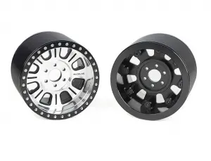 RC4WD Diesel Front Semi Truck Stamped Beadlock Wheels (Chrome) (Pair)