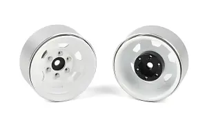 RC4WD Stamped Steel 1.7 Beadlock SR5 Wheels (White/Black) RC4WD
