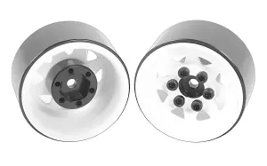 RC4WD Stamped Steel 1.0 Stock Beadlock Wheels (White) (4)