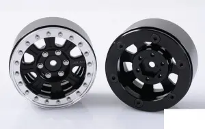 RC4WD Raceline Monster 1.9 Beadlock Wheels (Black/Silver)