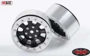 RC4WD Raceline Monster 2.2 Beadlock Wheels (Black/Silver)