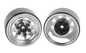 RC4WD Stamped Steel 1.0 Stock Beadlock Wheels (Chrome) (4)