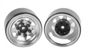 RC4WD Stamped Steel 1.0 Stock Beadlock Wheels (Chrome) (4)