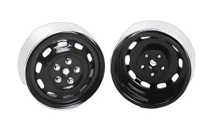 RC4WD Stamped Steel 1.7 10-Oval Hole Wheels (Black) RC4WD