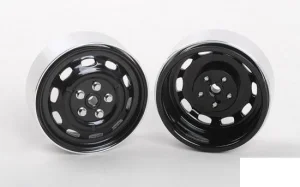 RC4WD Stamped Steel 1.7 10-Oval Hole Wheels (Black) RC4WD