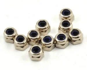 Axial M2.5 Nylon Locking Hex Nut - Silver (10)