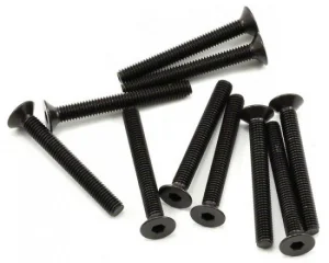 Axial M3x25mm Hex Socket Flat Head (Black) (10)