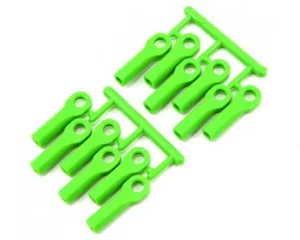 RPM Long Traxxas Rod Ends - Green (12) (Upgrade for TRX5525)