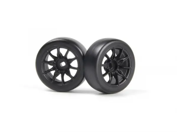 TSMK5-10 Drift Wheel/Tire Set 22x11mm (Black/4pcs) &mdash; image 2 of 4