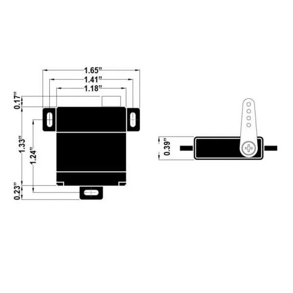 Hitec HS125MG Metal Gear Slim Wing