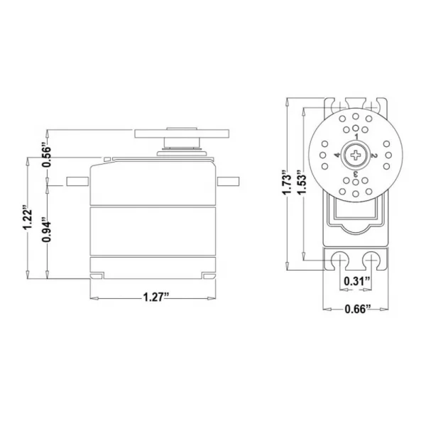 Hitec HS225BB Mighty Mini Servo - 0.11s - 4.8kg