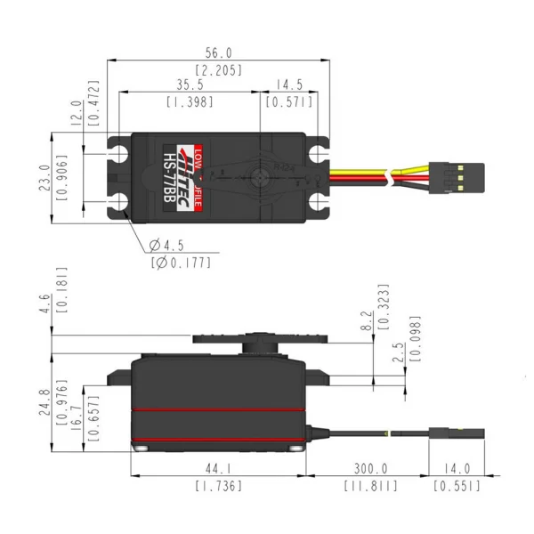 Hitec HS77BB Lo Profile Aileron Servo