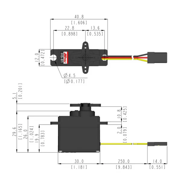 Hitec HS81 Micro Servo Speed Torque Hybrid I.C.