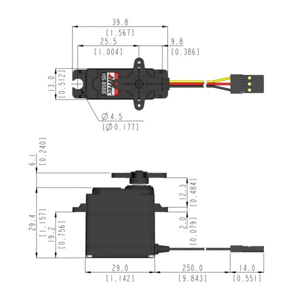 Hitec HS85Bb Mighty Micro Servo Top BB/hybrid I.C.