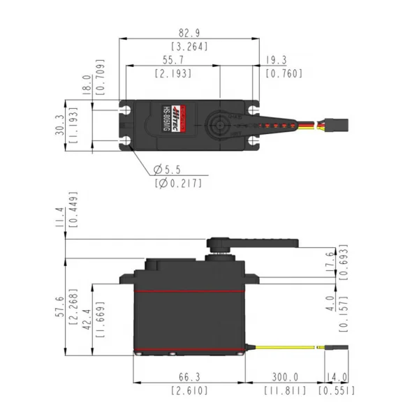 Hitec HS805MG Mega Quarter Scale Metal Gear Servo