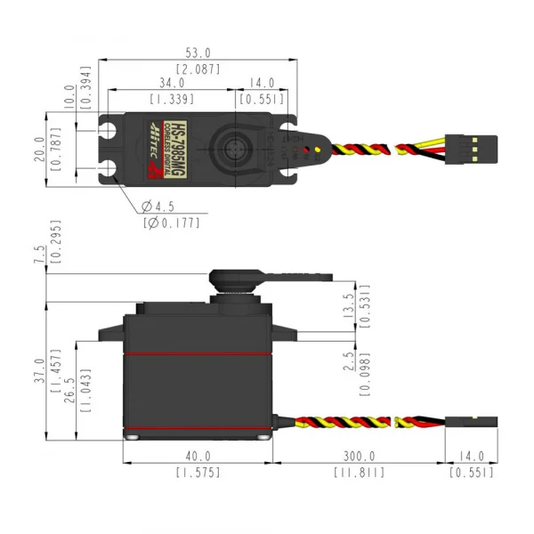 Hitec HS7985MG G2 Digital Servo - 12.4kg - 0.13 Sec