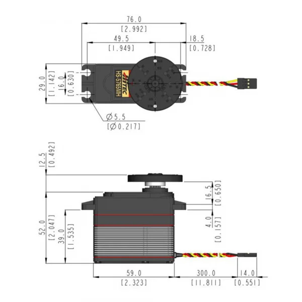 Hitec HS5765MH Digital Mega Torque Quarter Scale Servo