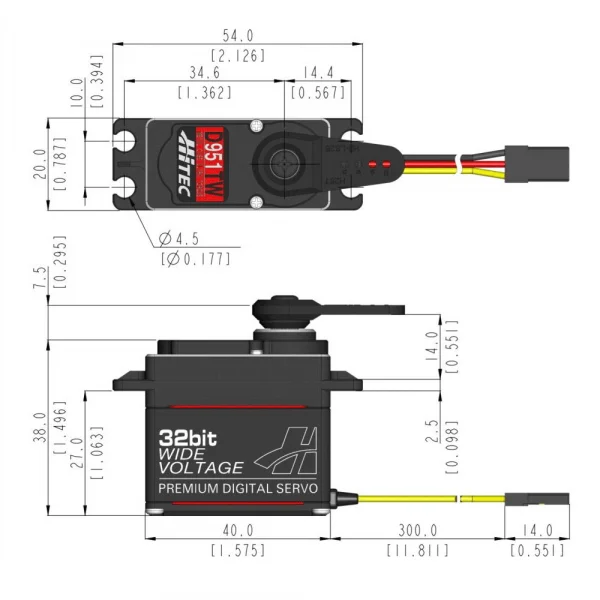 Hitec D951TW Wide Voltage Ultra Torque ** CLEARANCE **