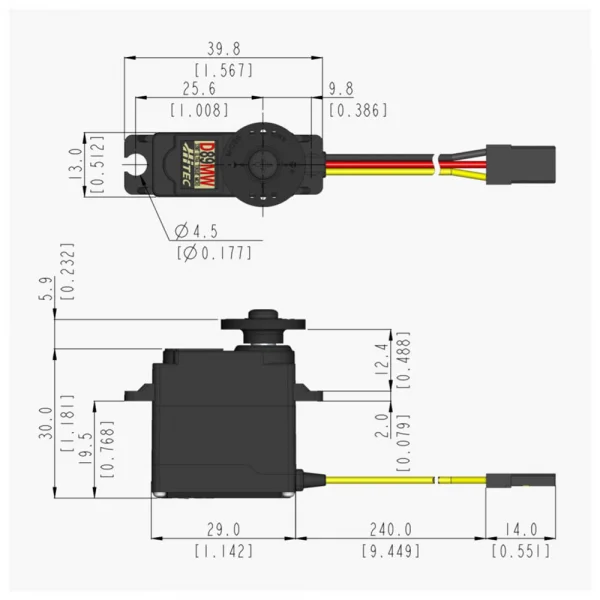 Hitec D89MW Mighty Micro Ultra Torque Metal Gear Servo