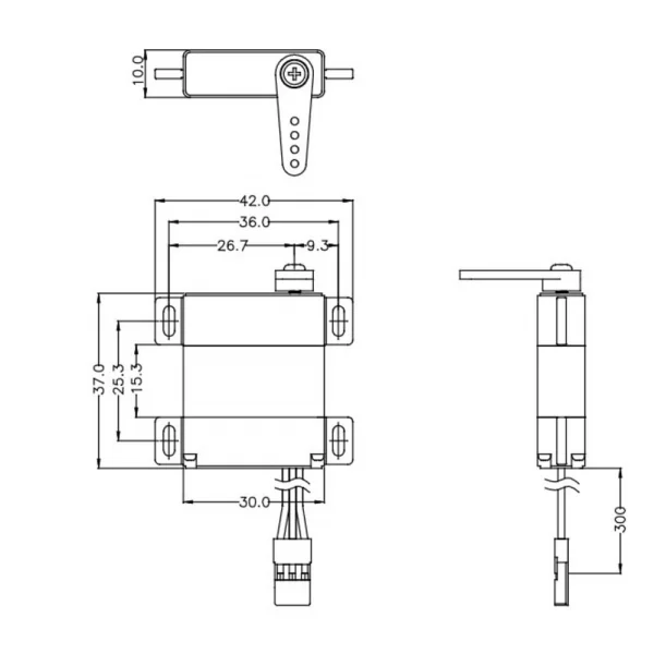 Hitec D145SW Wide Voltage Slim Wing Servo