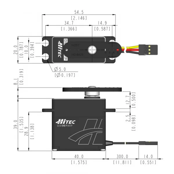 Hitec DB961WP Waterproof, High Torque, Metal case Servo