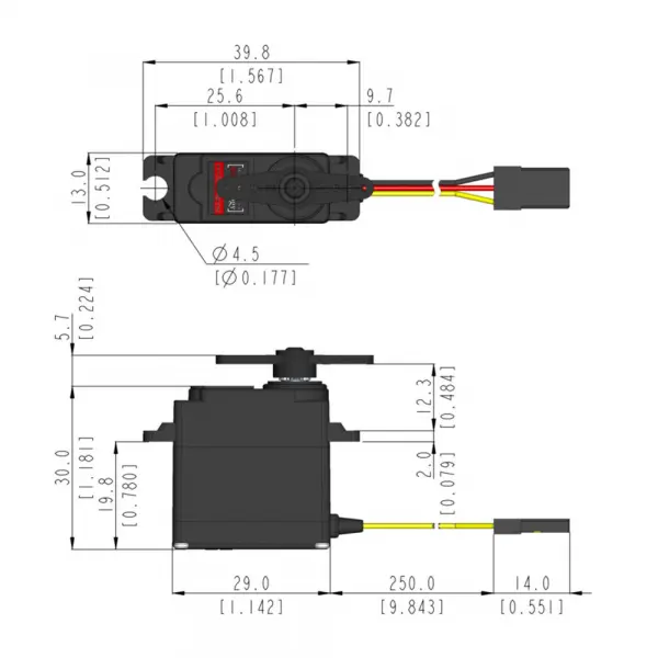 Hitec MD85MG Industrial Micro Metal Gear Digital Servo - 4.3kg - 0.13s &mdash; image 2 of 2