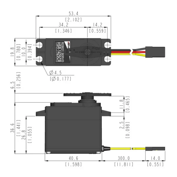 HSR1425CR Continuous Rotation Robot Servo