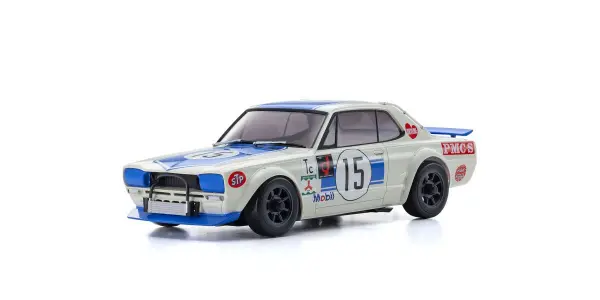 Kyosho Mini-Z AWD Skyline 2000GT-R KPGC10 Racing 72 Blue No15 (MA020/KT531P) — image 6 of 6