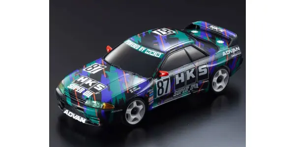 Kyosho Mini-Z AWD Nissan Skyline GT-R R32 1993 HKS #87 (MA020-KT531P) — image 5 of 6
