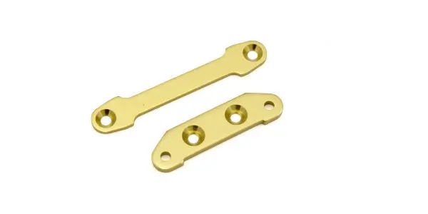 Kyosho Turbo Optima Front Suspension Plate Set (2) Gold &mdash; image 2 of 2