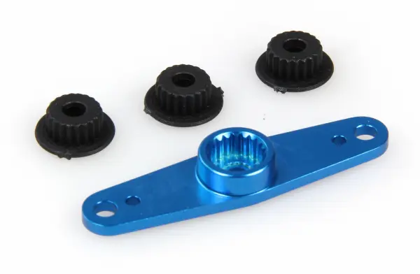 J Perkins Aluminium. CNC Servo Double Arm (Blue) (Fut/Jr/HTC &mdash; image 2 of 2