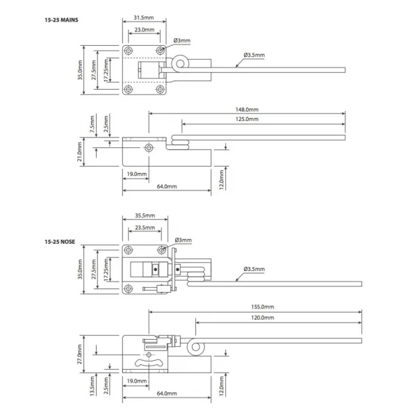 Electric Retracts 15-25 Main Set And Legs (2)