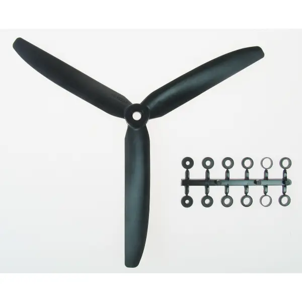 GWS Scale Prop 9X5 3-Blade Black &mdash; image 2 of 3