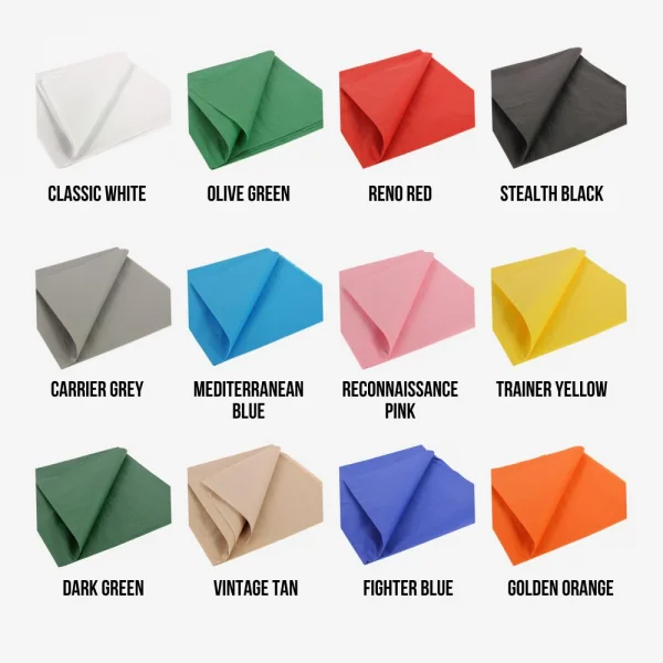JP Mediterranean Blue Lightweight Tissue Covering Paper, 50x76cm, (5 Sheets)