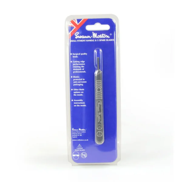 Swann Morton Surgical Handle No 3 + 10A Scalpel Blades Metal