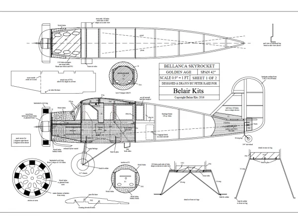 Belair Bellanca Skyrocket - 42 Inch