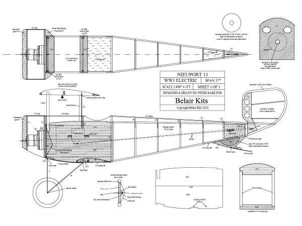 Belair Nieuport 11 37 Inch