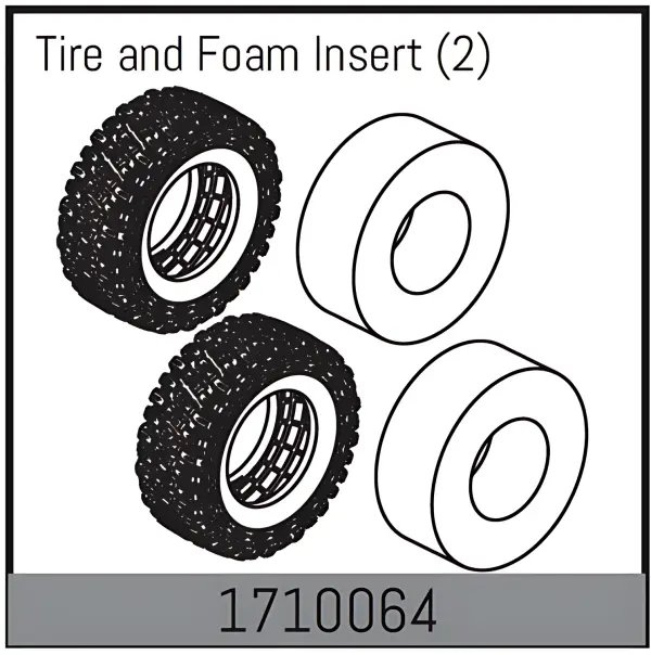 Absima Tire and Foam Insert (2)
