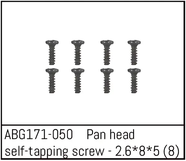 Absima Pan Head Self-tapping Screw M2.6*8*5 (8)