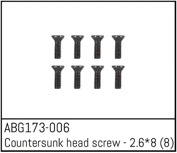 Absima Flat Head Screw M2.3*6 (8)