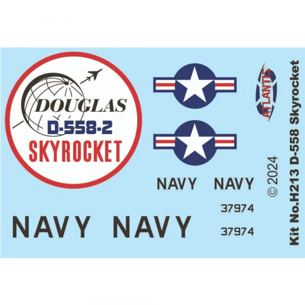 Atlantis Models D-558-2 SKYROCKET with Swivel Stand 1:54 Atlantis