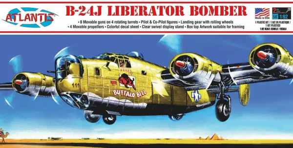 Atlantis Models 1:92 B-24J Bomber Buffalo Bill with Swivel Stand — image 4 of 6