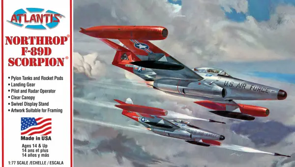 Atlantis Models 1:77 F-89D Northrop Scorpion Jet — image 2 of 3