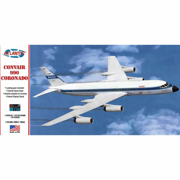 Atlantis Models 1:135 Convair 990 Jet Airliner Nasa Markings &mdash; image 2 of 7